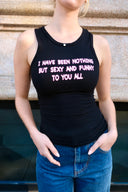 Sexy and Funny Tank in Noir