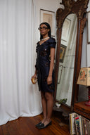 Off-Shoulder Lapel Dress