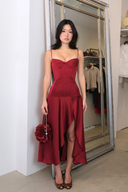 Clavicle Corset Midi Dress