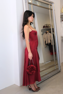 Clavicle Corset Midi Dress