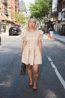 Pink Cream Stripe Cupcake Dress