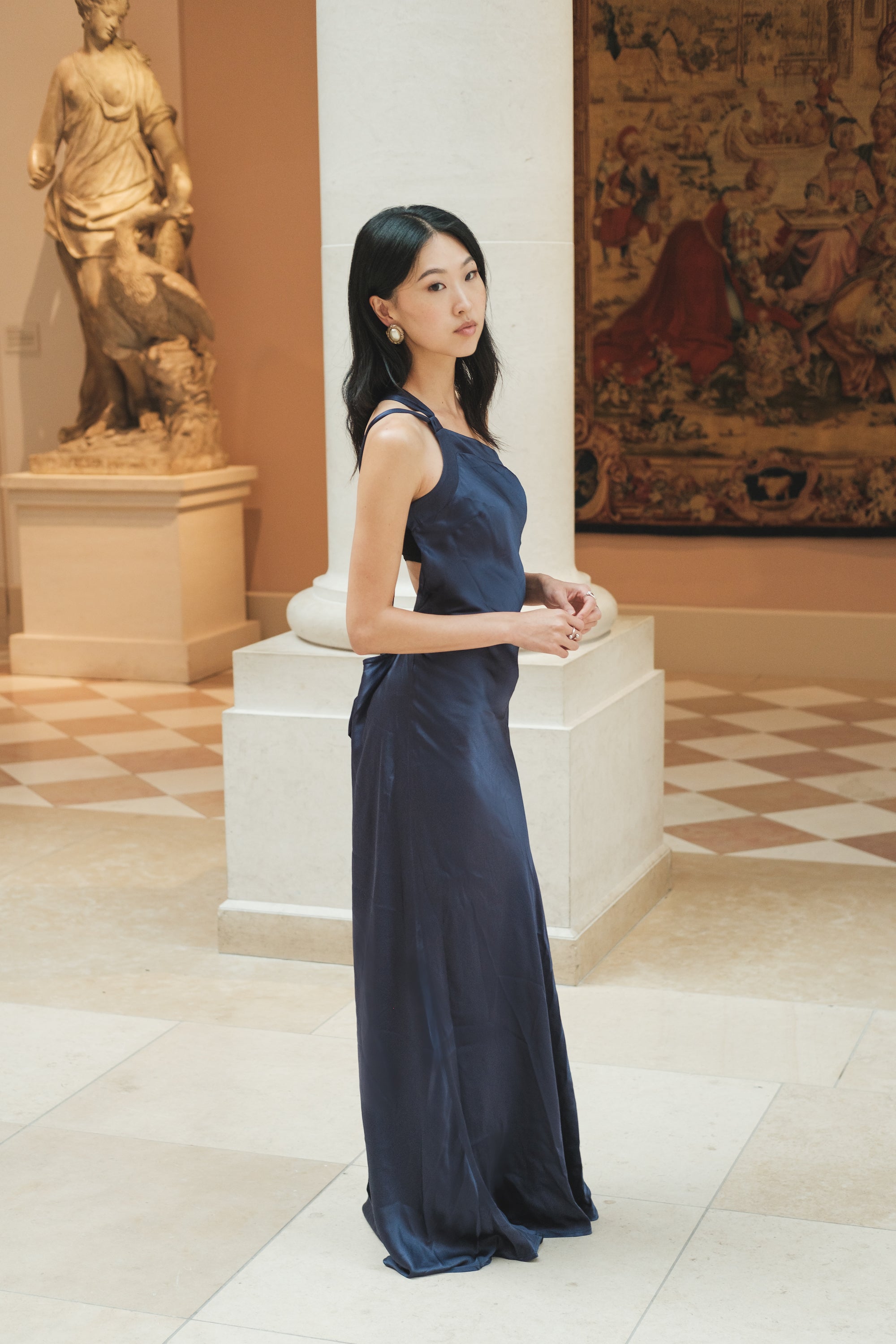 Arcina Ori Monique Dress Navy - Rent from Hauteline S Arcina Ori Monique Dress Navy - Rent from Hauteline S