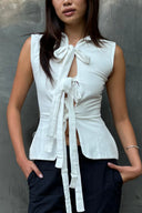 Bowtie Vest in White