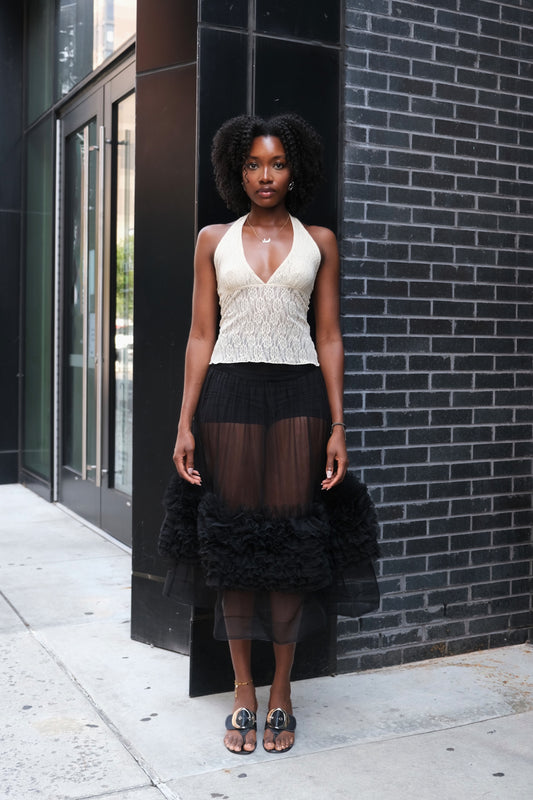 Aurora Top Sandstone Lace