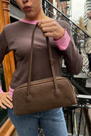 Soft Boston Baguette Bag in Hush Nubuck (Final Sale)