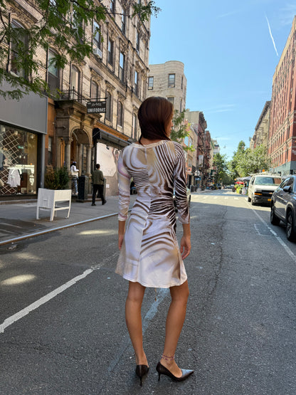 Vintage Roberto Cavalli Lace Up Midi Dress