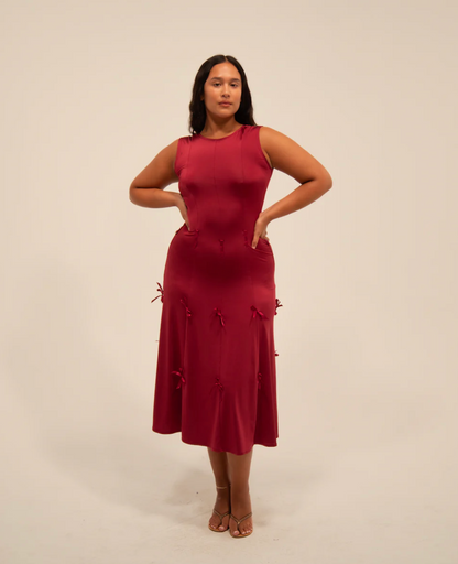 Heiress Dress in Sangria