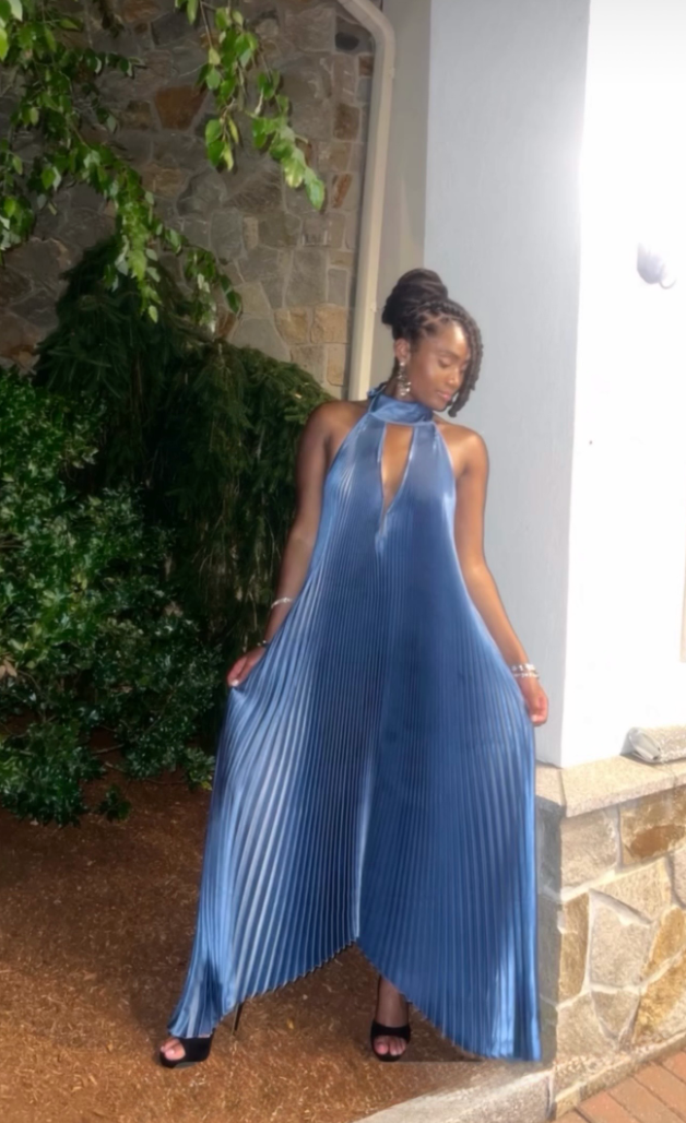 Opera Gown in Slate seen on you