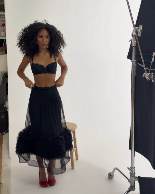 Puff Midi Skirt seen on you