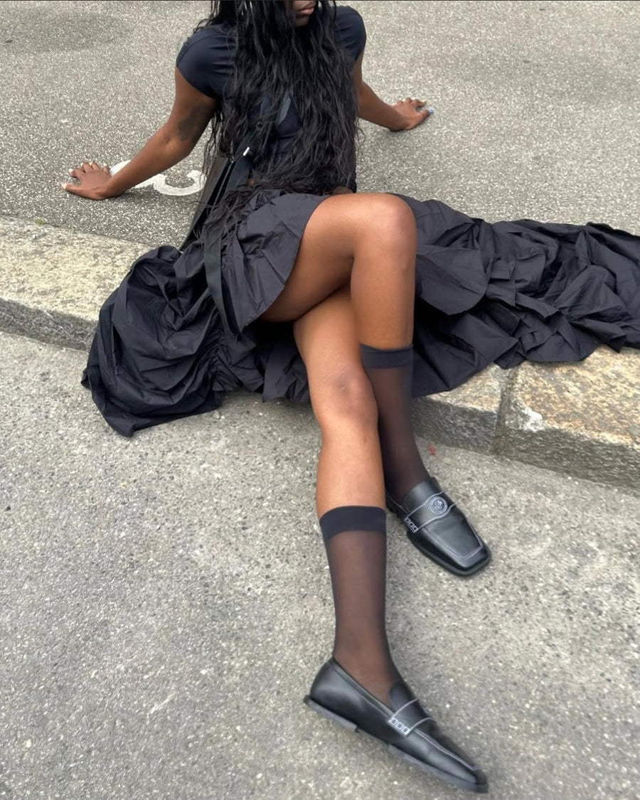 Venus Maxi Skirt in Black seen on you