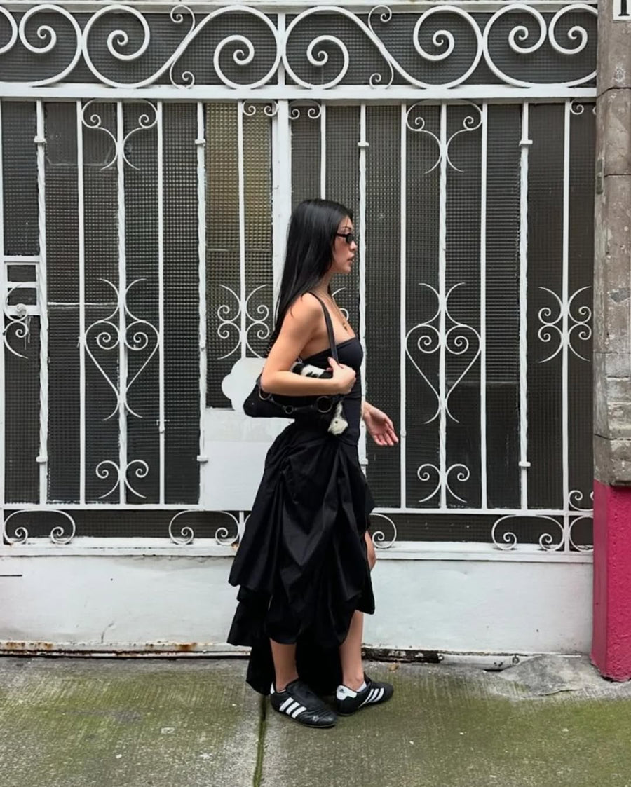 Black Bubble Maxi Dress seen on you