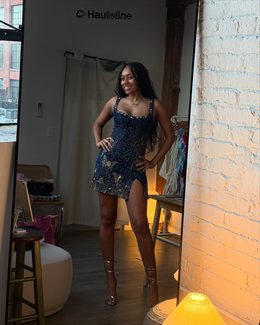 Annie's Ibiza x Clio Peppiatt Midnight Dress - Rent from Hauteline Annie's Ibiza x Clio Peppiatt Midnight Dress - Rent from Hauteline