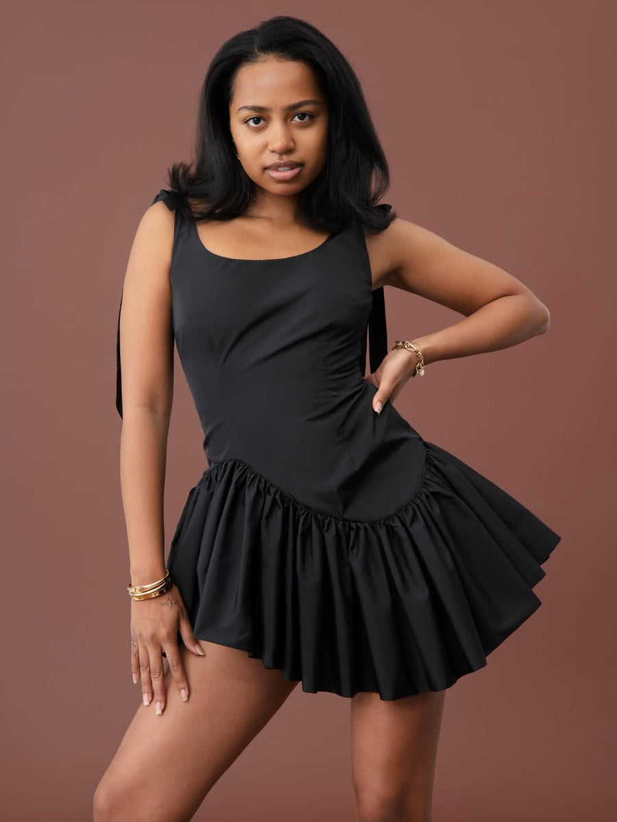 Doria Mini Dress in Black seen on you
