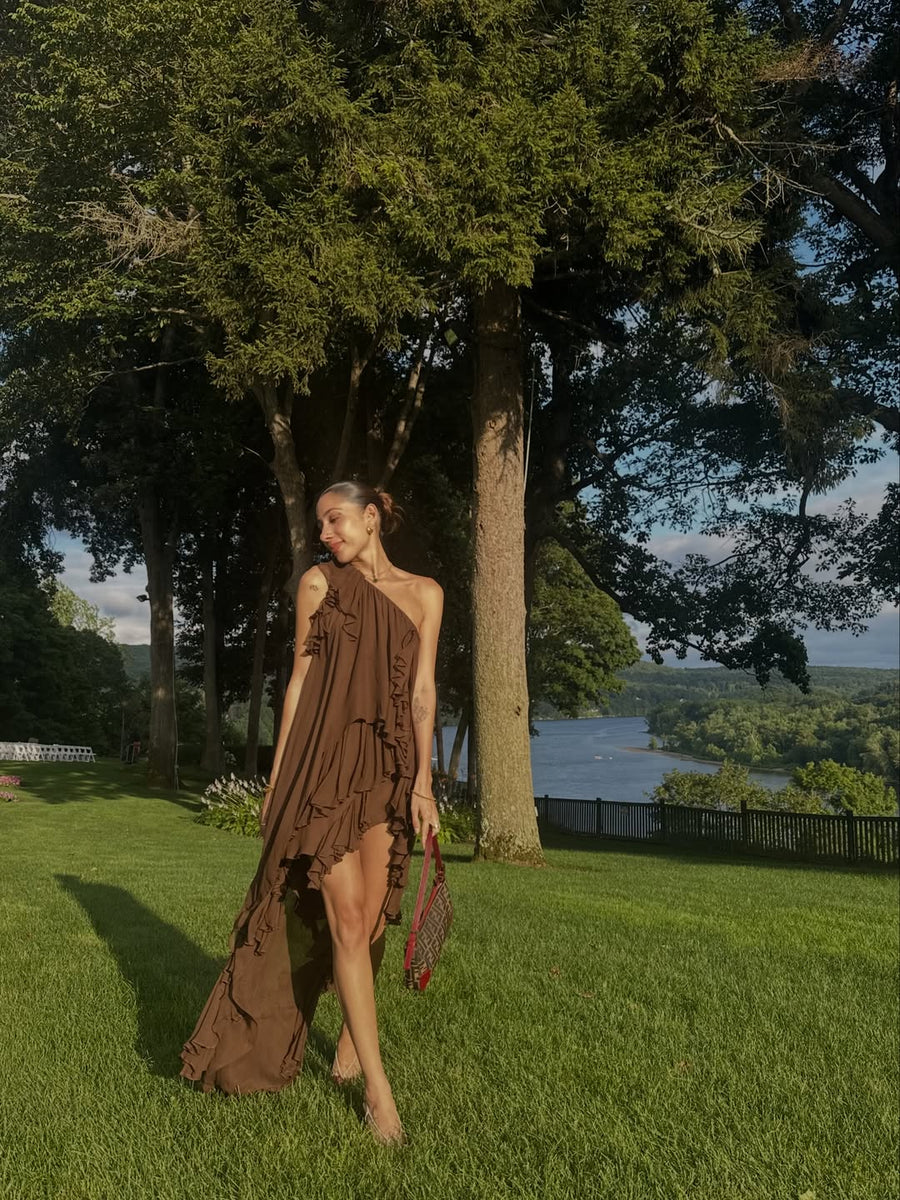 Violet Dress in Brown seen on you