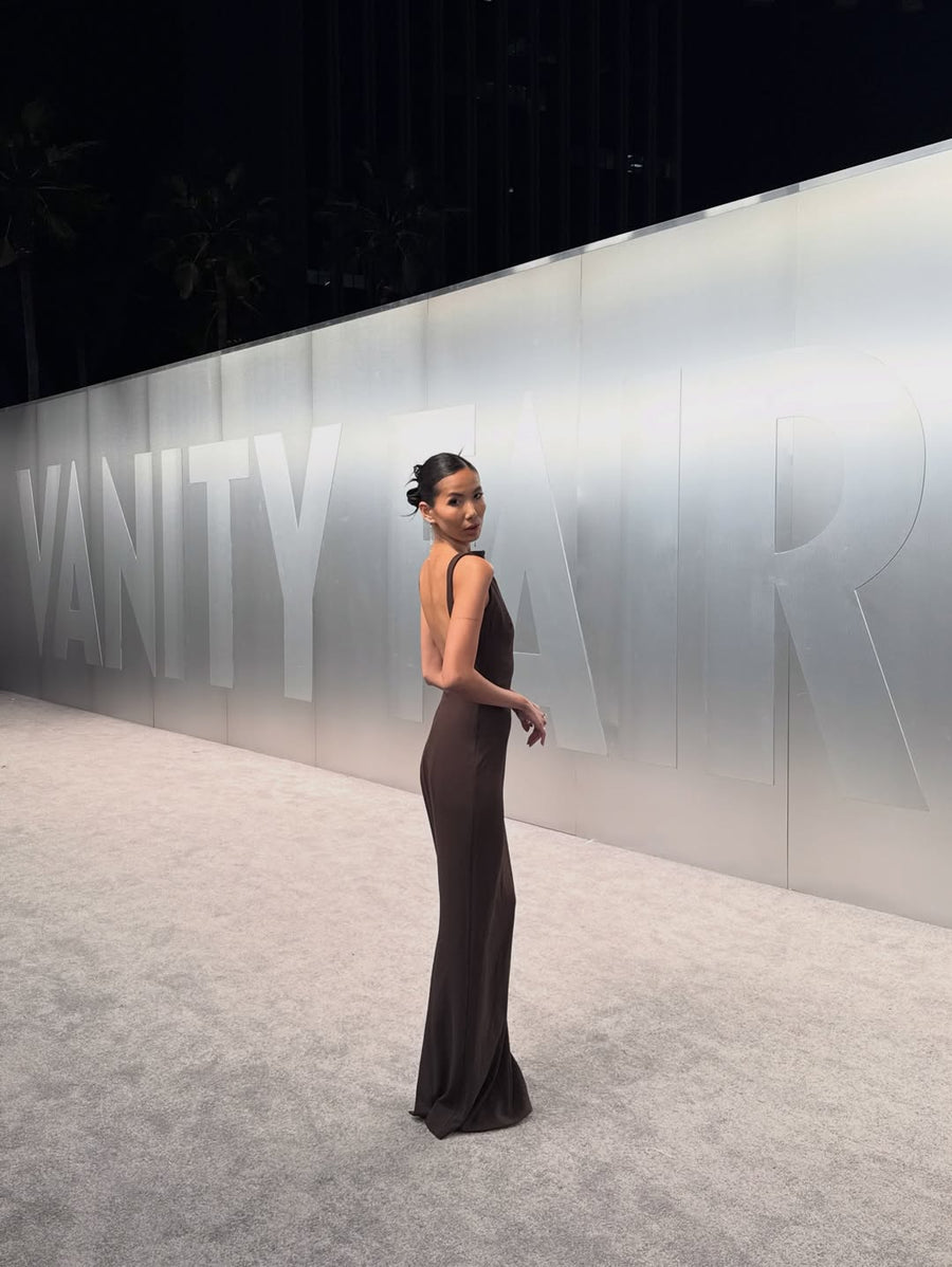 Verona Gown in Coffee seen on you