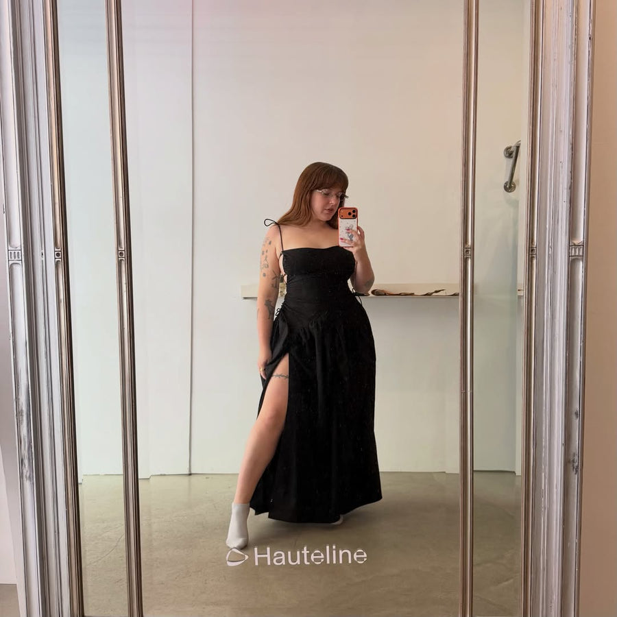 Black Bubble Maxi Dress seen on you