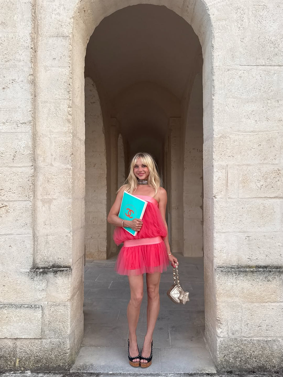 Tutu Dress in Coral seen on you