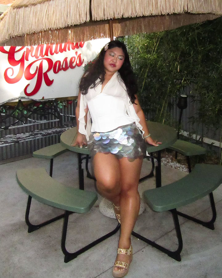 Emory Paillette Mini Skirt (Exclusive) seen on you