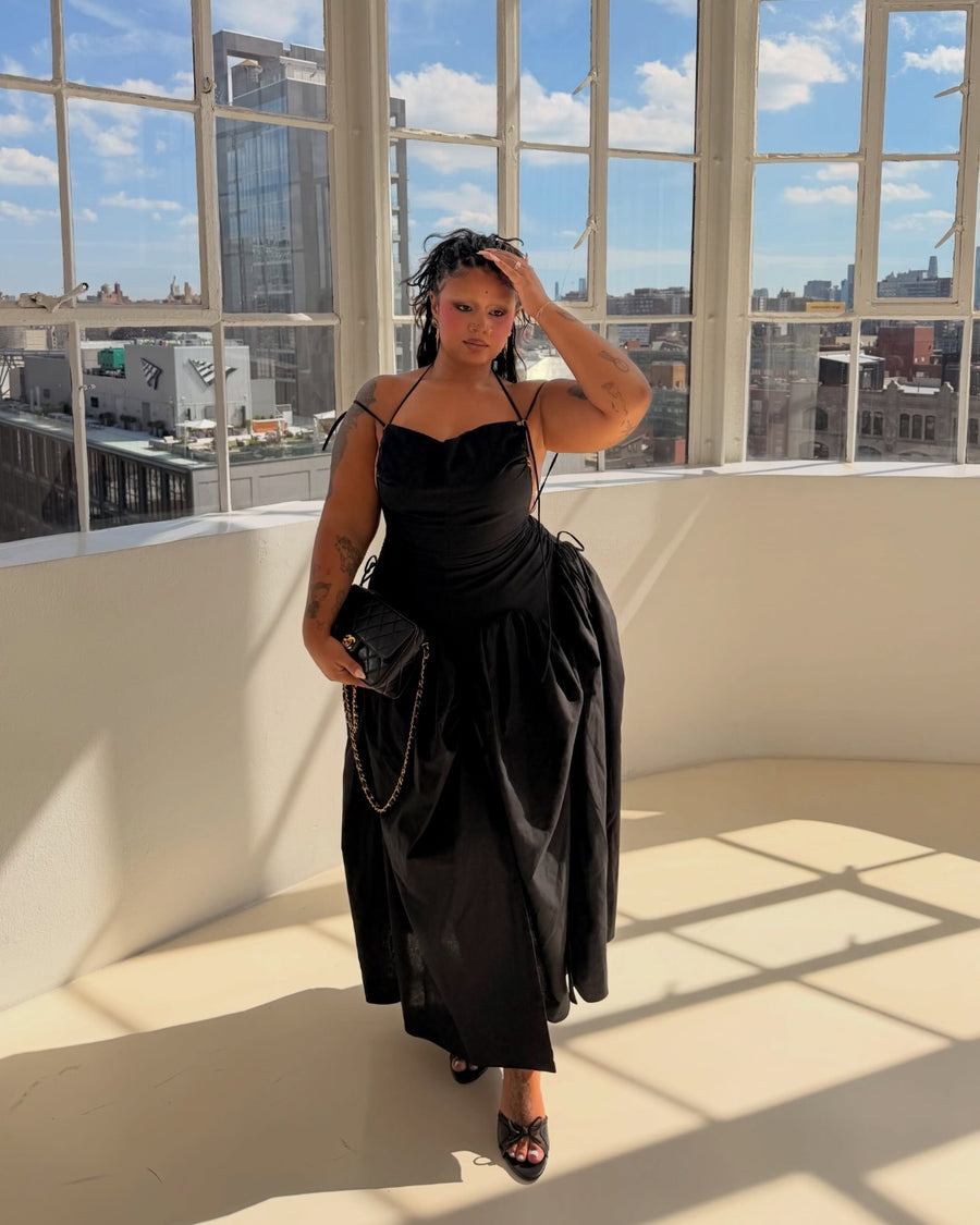 Black Bubble Maxi Dress seen on you