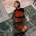 @aishafarida in the electra mini dress, styled for a night out