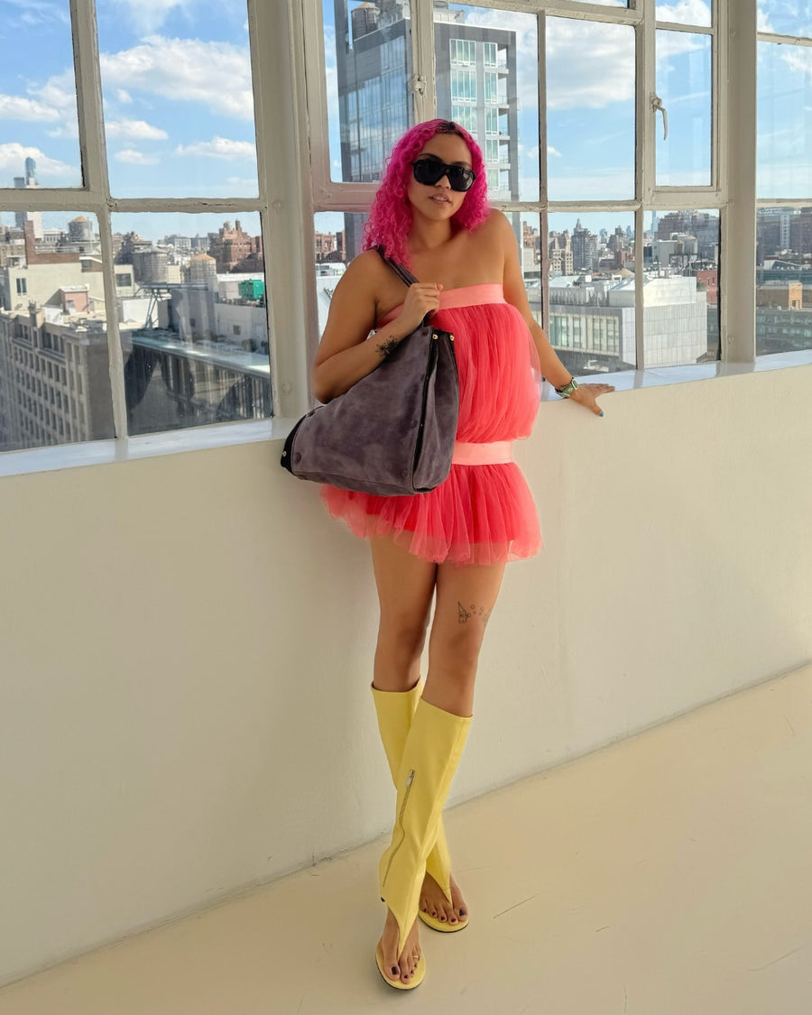 Tutu Dress in Coral seen on you