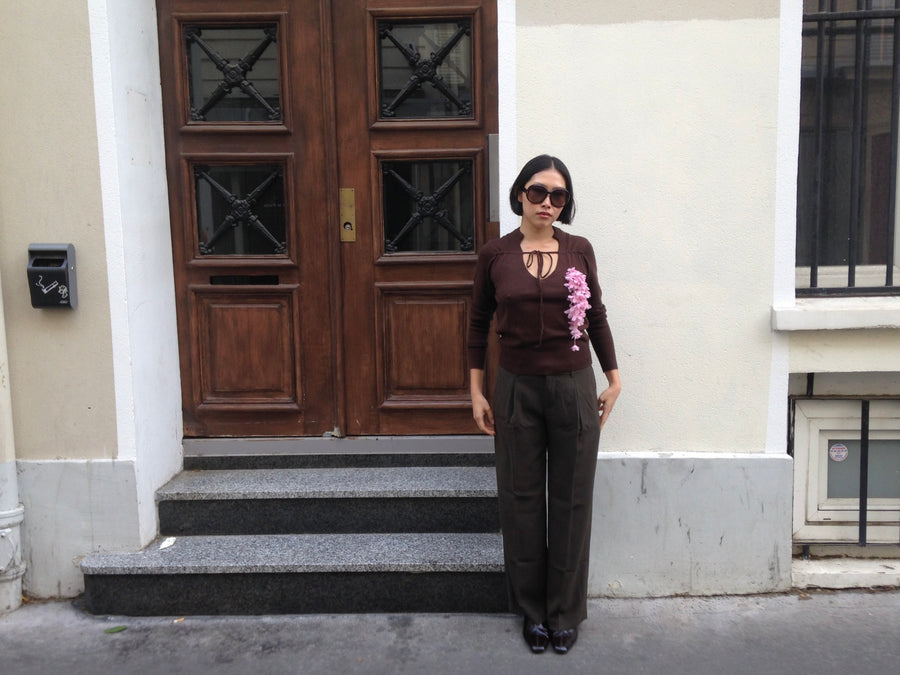 Joslyn Sweater in Americano seen on you