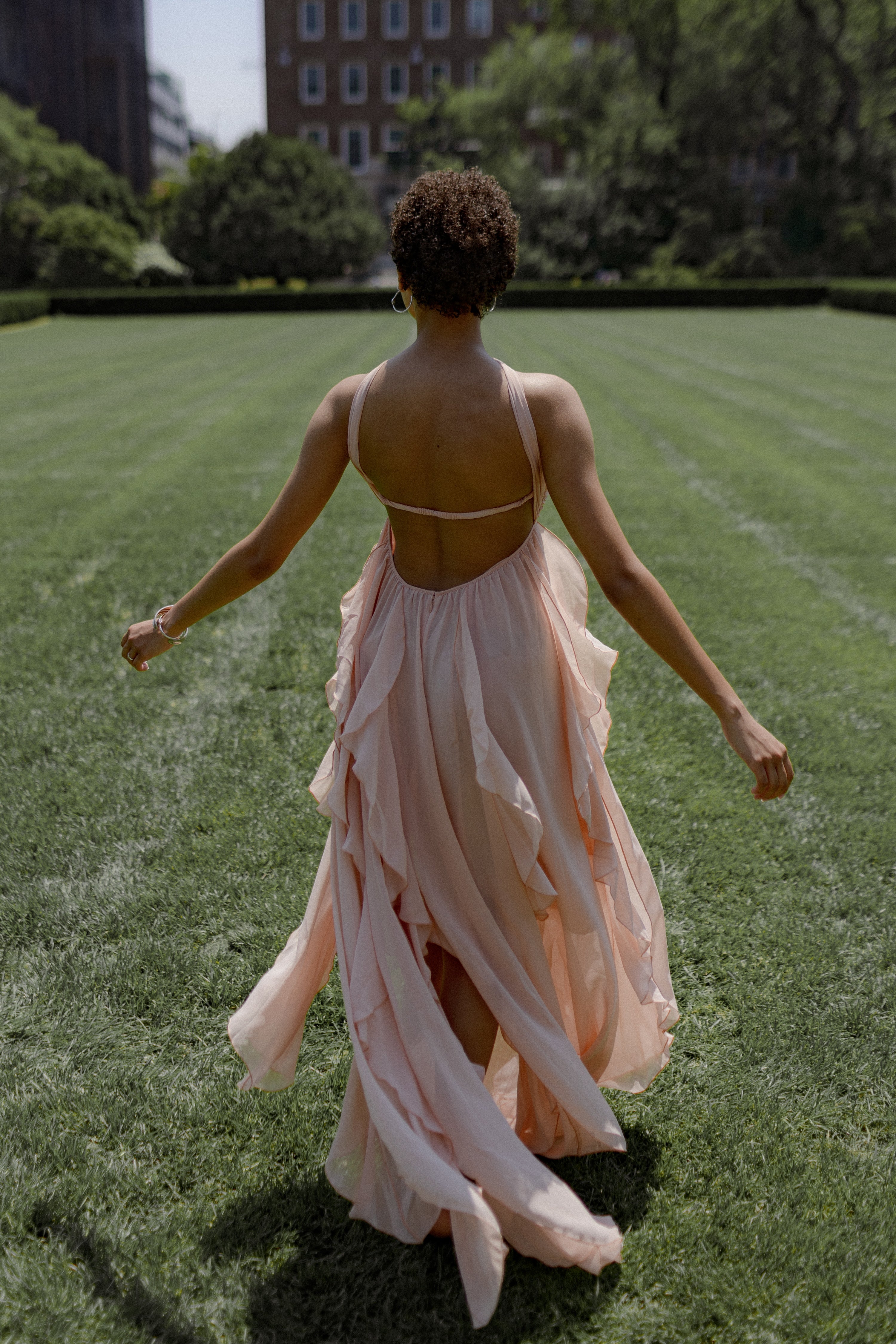 Nana Jacqueline Peach Mariah Dress- Rent from Hauteline M Nana Jacqueline Peach Mariah Dress- Rent from Hauteline M