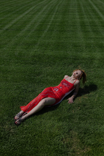 Iris Maxi Dress in Red