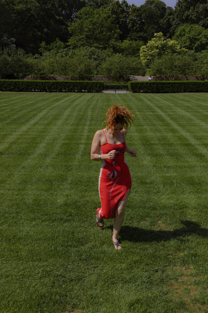 Iris Maxi Dress in Red