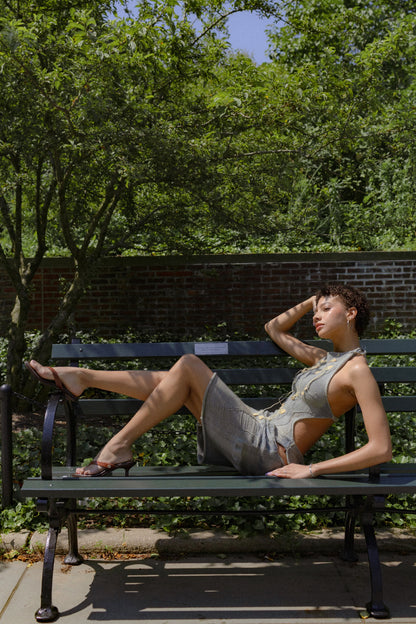 Saturday Indigo Silk Cocoon Dress
