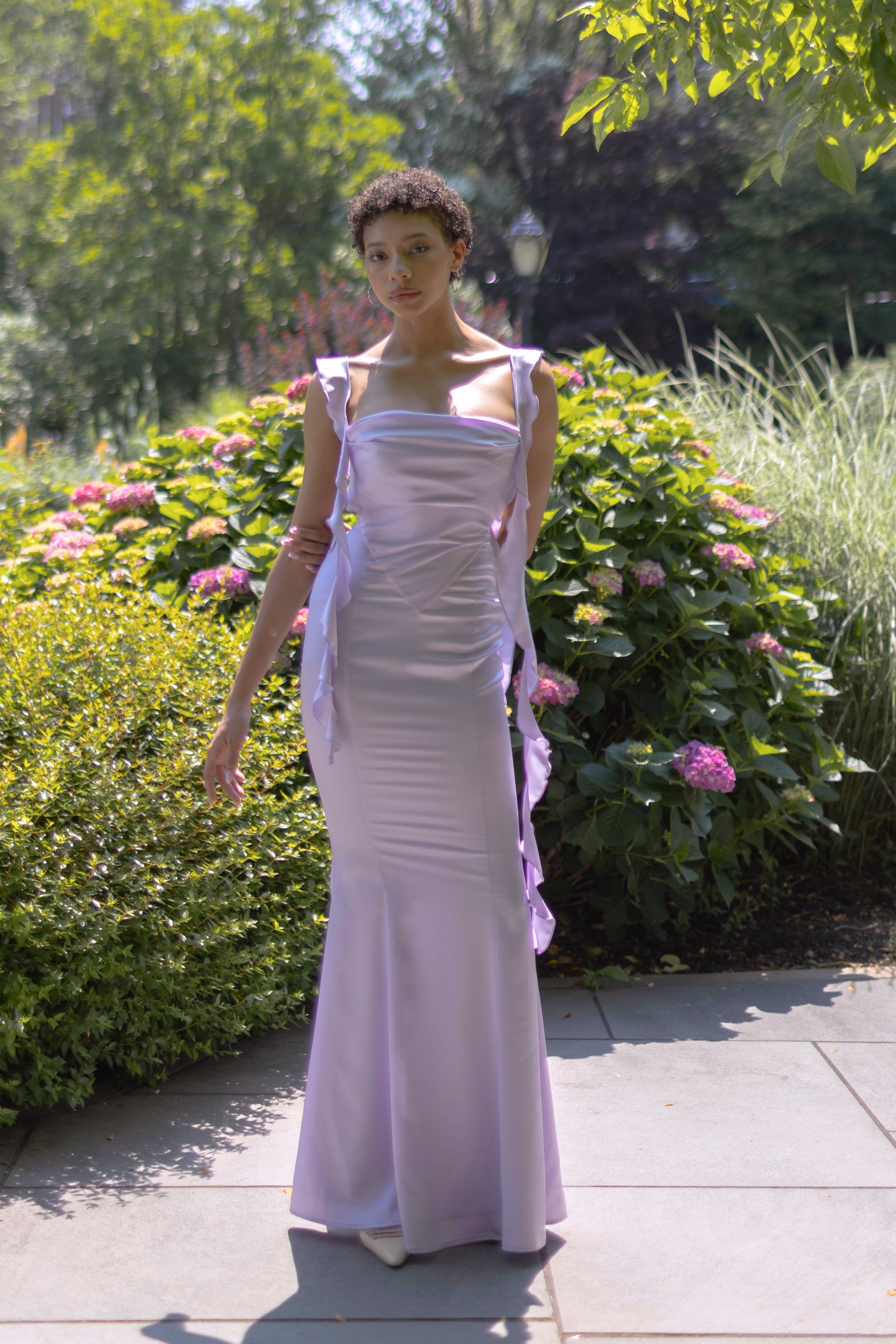 Caroline Dress: Purple Maxi Dress for Formal Wedding Guest