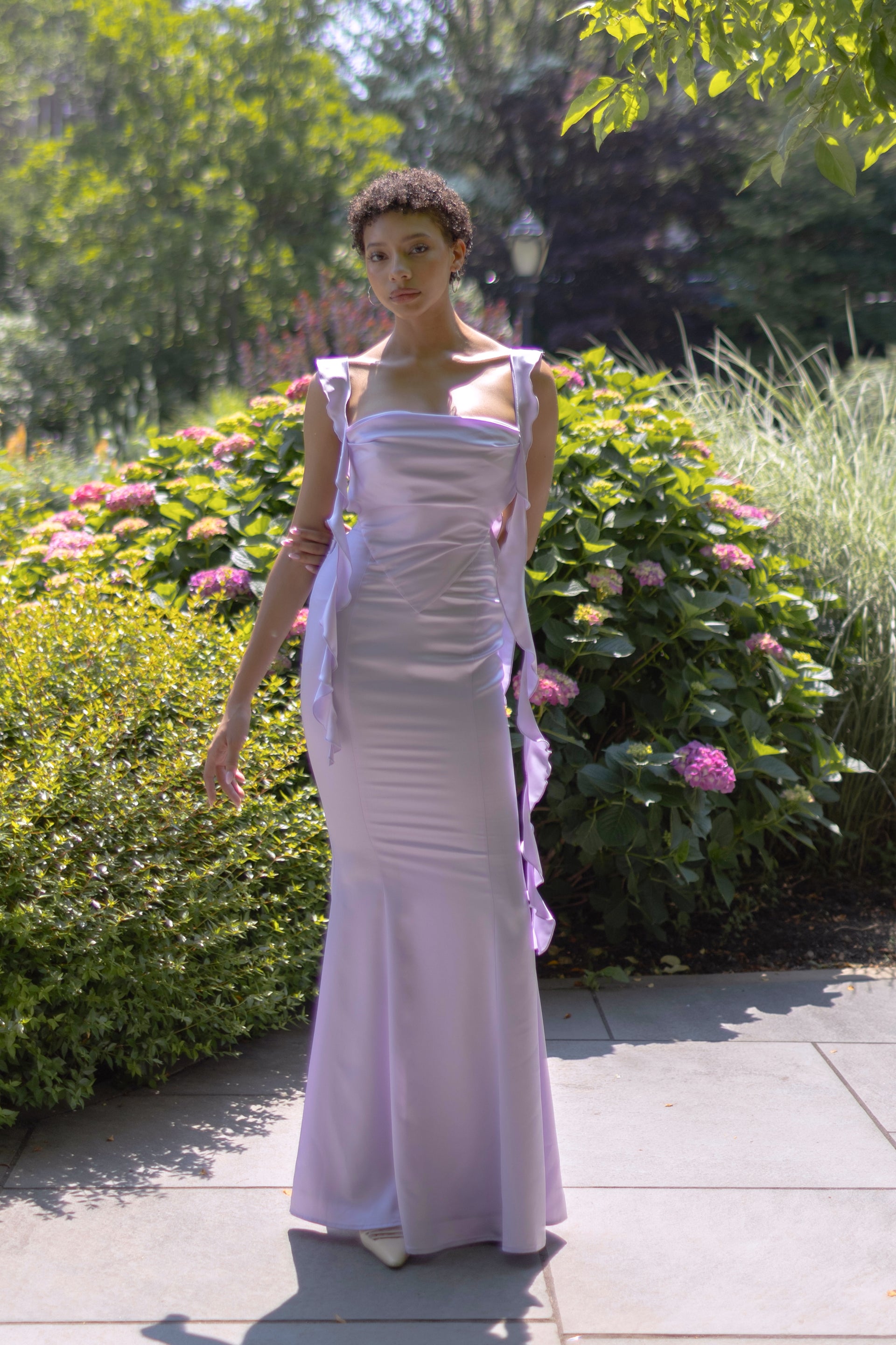 Nana Jacqueline Purple Caroline Dress- Rent from Hauteline Xs