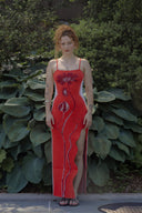 Iris Maxi Dress in Red