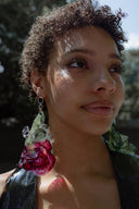 Handmade Bioplastic Earrings Red and Green