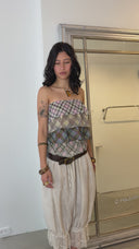 Multi Plaid Chiffon Top