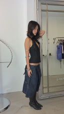 Julia Halterneck Corset Top Black