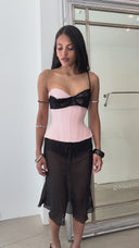 Uncladding Bustier Corset in Pink/Black