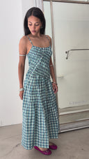 Lyra Check Midi Dress